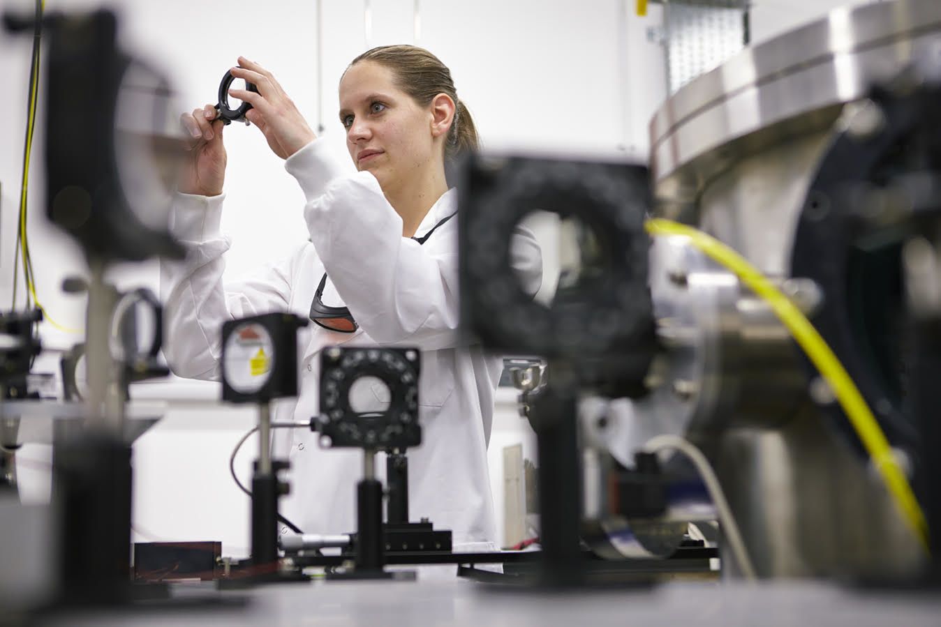 Student in a laboratory
