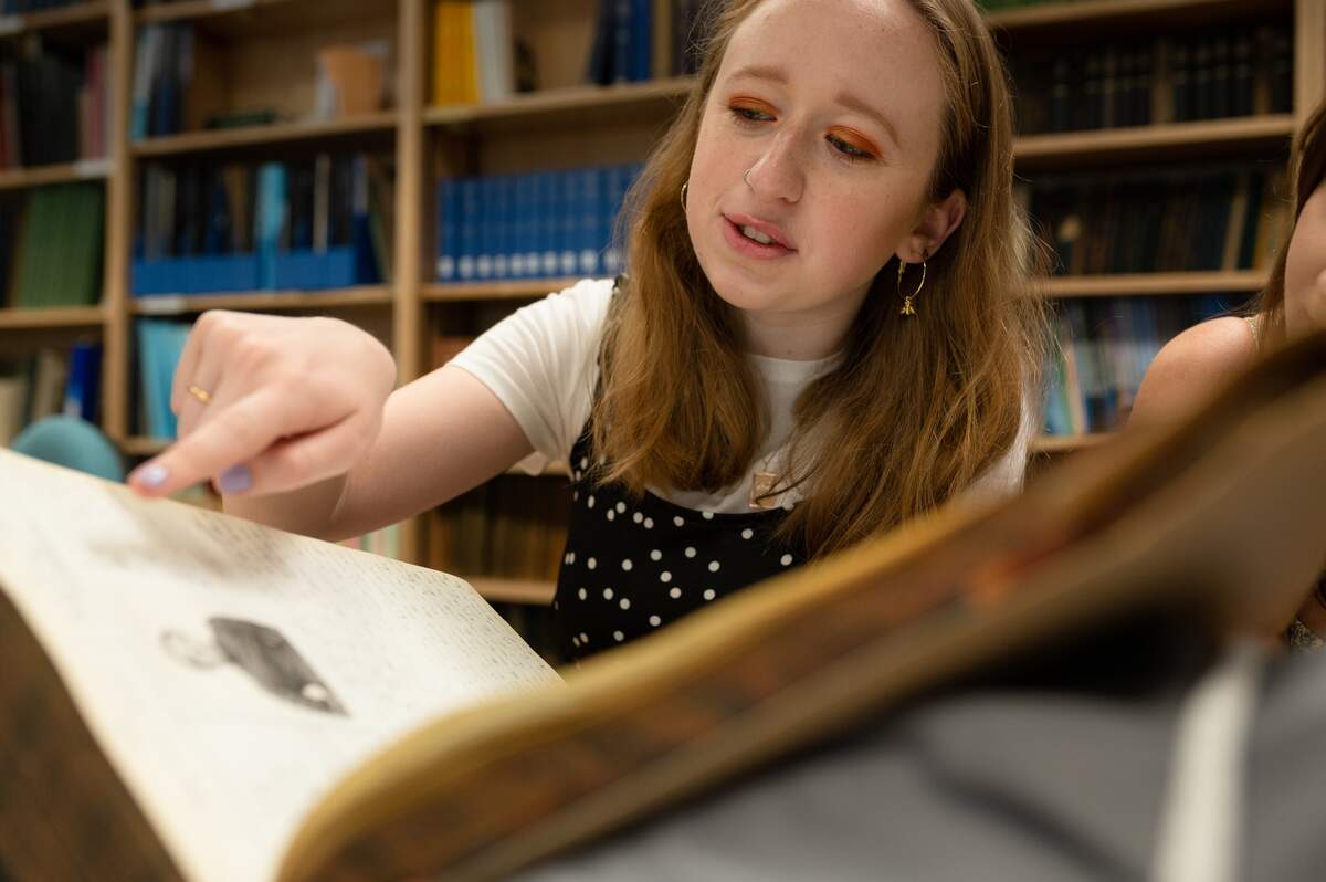 Students in the Borthwick Institute for Archives