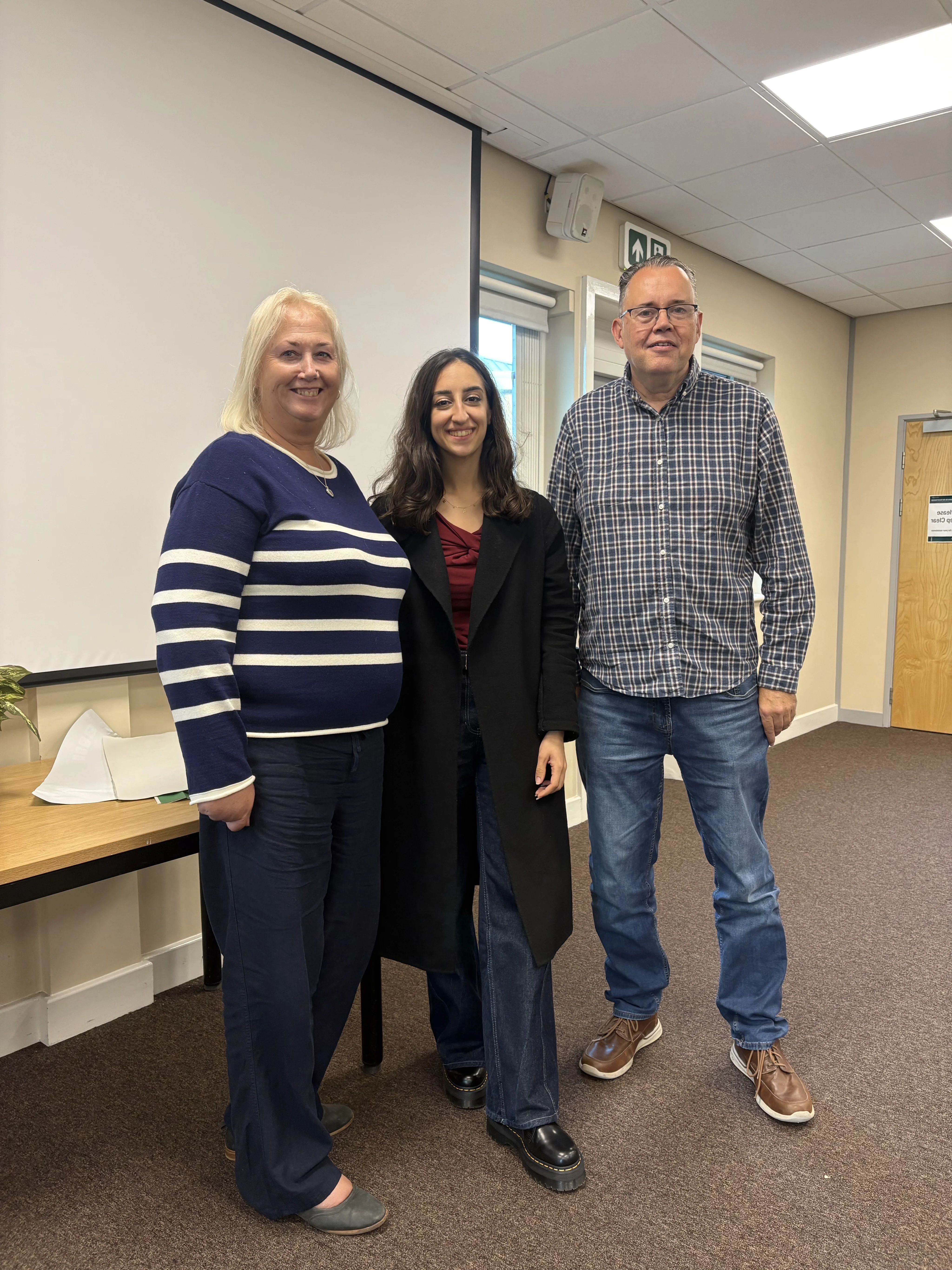 Malak with Sam Pegram's parents.
