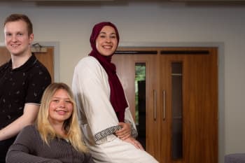 Macieck, Raahima and Emily, University of Opportunity Scholars